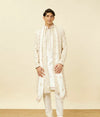 Warm White Sherwani with Embroidery