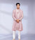Dusty Pink Bel Buti Patterned Sherwani Set